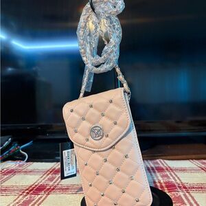Badgley Mischka Pink Quilted Phone Case NWT
